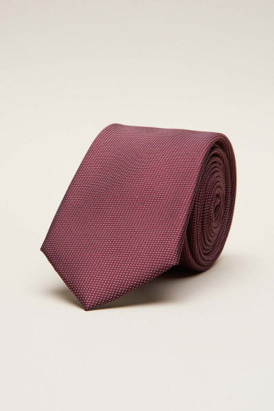 TIE MINIDESSIN (BORDEAUX/WEISS)